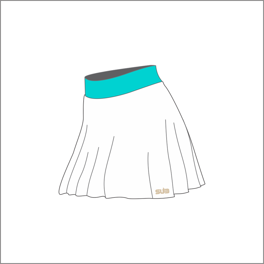 ESSENTIAL SUB WOMEN SHORT PADEL SKIRT WHITE
