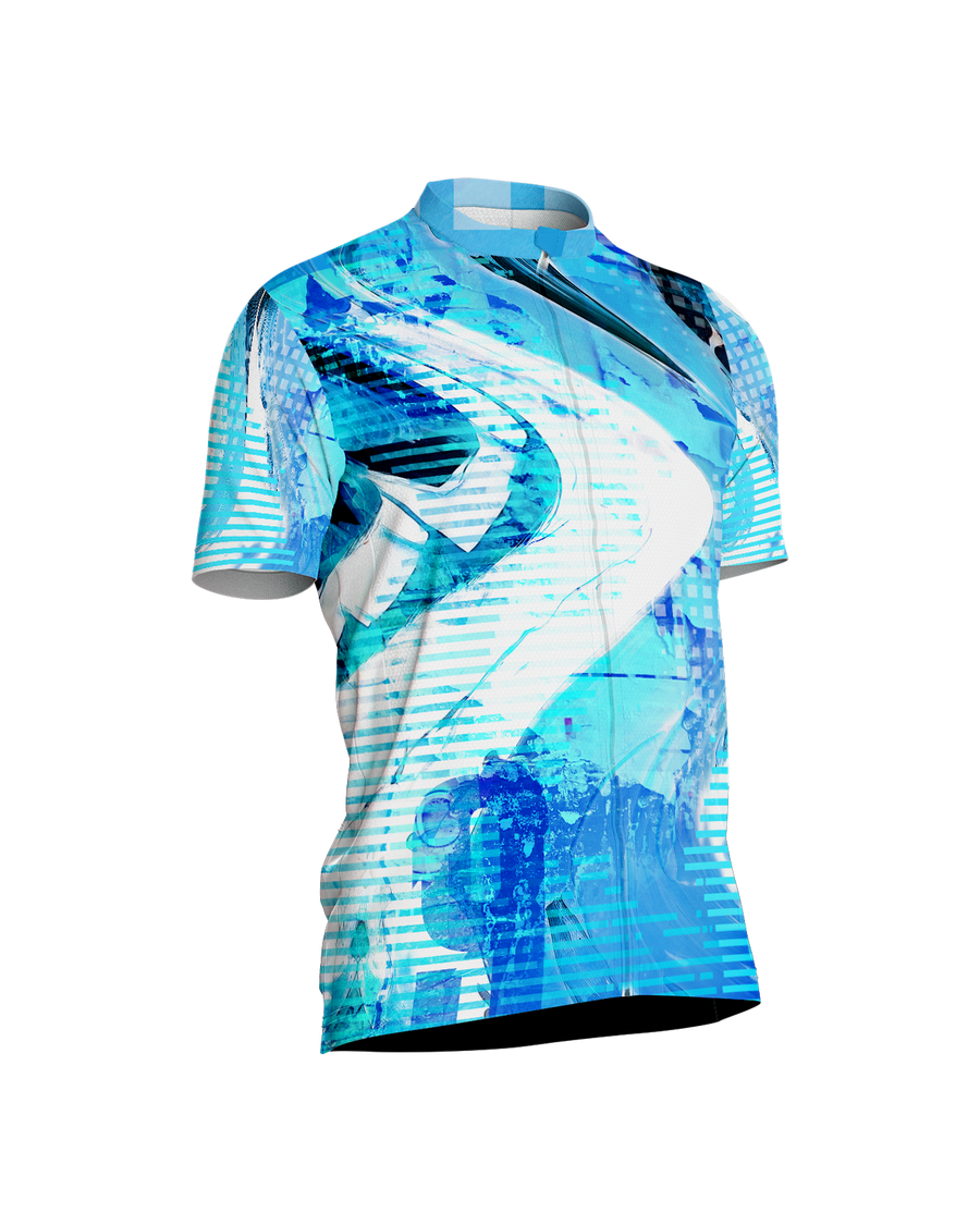 Merchandise Dholo Kom Unisex Short Sleeve Cycling Jersey Blue