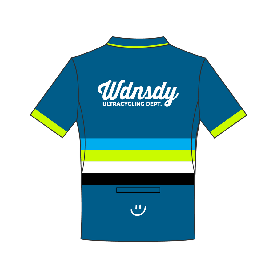 WDNSDY ULTRA CYCLING POLO UNISEX SHORT SLEEVE BLUE STRIPE