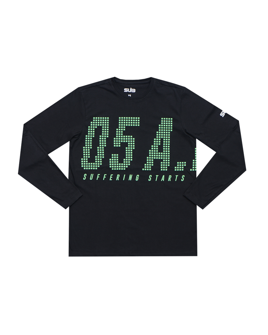 T-Shirt 05 A.M. Black Long Sleeves